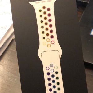 Nike 40mm Rainbow/White Apple Watch Band